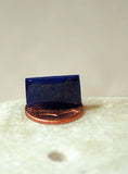 Dark Blue Lapis Lazuli half pipe cabochon 9 carats great pyrites - radiantrocksct
