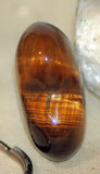 Gold Tiger's Eye Heart 17.6 gr double sided cabochon or desk stone or grid - radiantrocksct