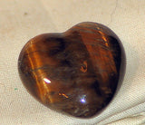Gold Tiger's Eye Heart 16.9 gr double sided cabochon or desk stone or grid - radiantrocksct