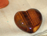 Gold Tiger's Eye Heart 17.6 gr double sided cabochon or desk stone or grid - radiantrocksct