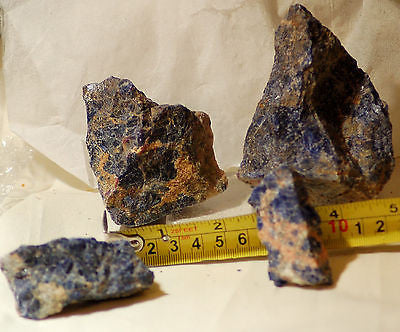 Namibian Sodalite lapidary  rough 14oz total beautiful blue and  salmon material - radiantrocksct
