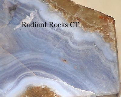 Namibian Blue Lace Agate 3.2 oz lapidary slab - radiantrocksct