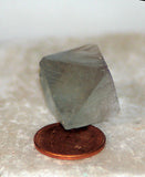 Pale Green fluorite octohedron 12.5 grams 3/4" /side  - great shape! - radiantrocksct