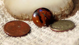 Koroit Boulder Opal Round Cabochon green Fire - radiantrocksct