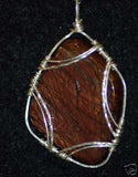 Biggs Picture Jasper Sterling Wire Wrap Necklace - NICE - radiantrocksct