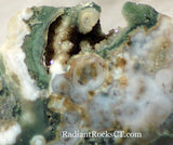 Madagascar Ocean Jasper 33oz Lapidary Cab Slab - white green druzy - radiantrocksct