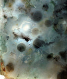 Madagascar Ocean Jasper 33oz Lapidary Cab Slab - white green druzy - radiantrocksct