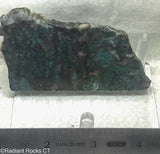 Chrysocolla in  quartz lapidary slab - Radiant Rocks CT