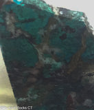 Chrysocolla in  quartz lapidary slab - Radiant Rocks CT
