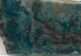 Chrysocolla in  quartz lapidary slab - Radiant Rocks CT