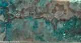 Chrysocolla in  quartz lapidary slab - Radiant Rocks CT