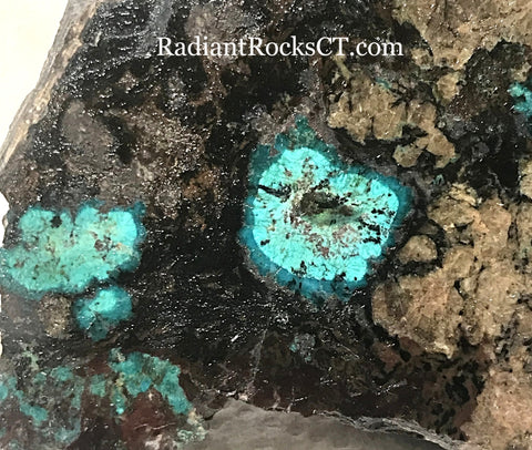 Arizona Chrysocolla heel slab 2.6 oz (75 grams) - radiantrocksct