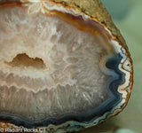 Brazilian Banded Agate geode pair - Radiant Rocks CT