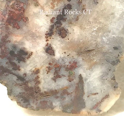 Nova Scotia Bay of Fundy mossy plume agate heel 3.4 oz (95 grams) - radiantrocksct