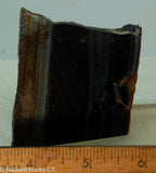 Blue Gold Tiger's Eye lapidary slab - Radiant Rocks CT