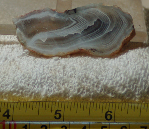 Botswana banded lapidary face cut slab agate 0.8 oz  (23 grams) - radiantrocksct