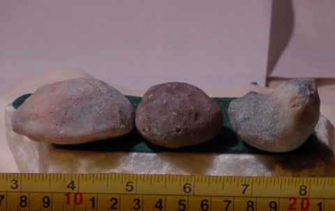 Botswana banded agates 6.6 oz (185 grams) 3 lapidary nodules - radiantrocksct