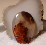 Carey Plume Agate Teardrop Cabochon 42.5 carats - radiantrocksct