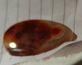 Carey Plume Agate Teardrop Cabochon 34.5 carats - radiantrocksct