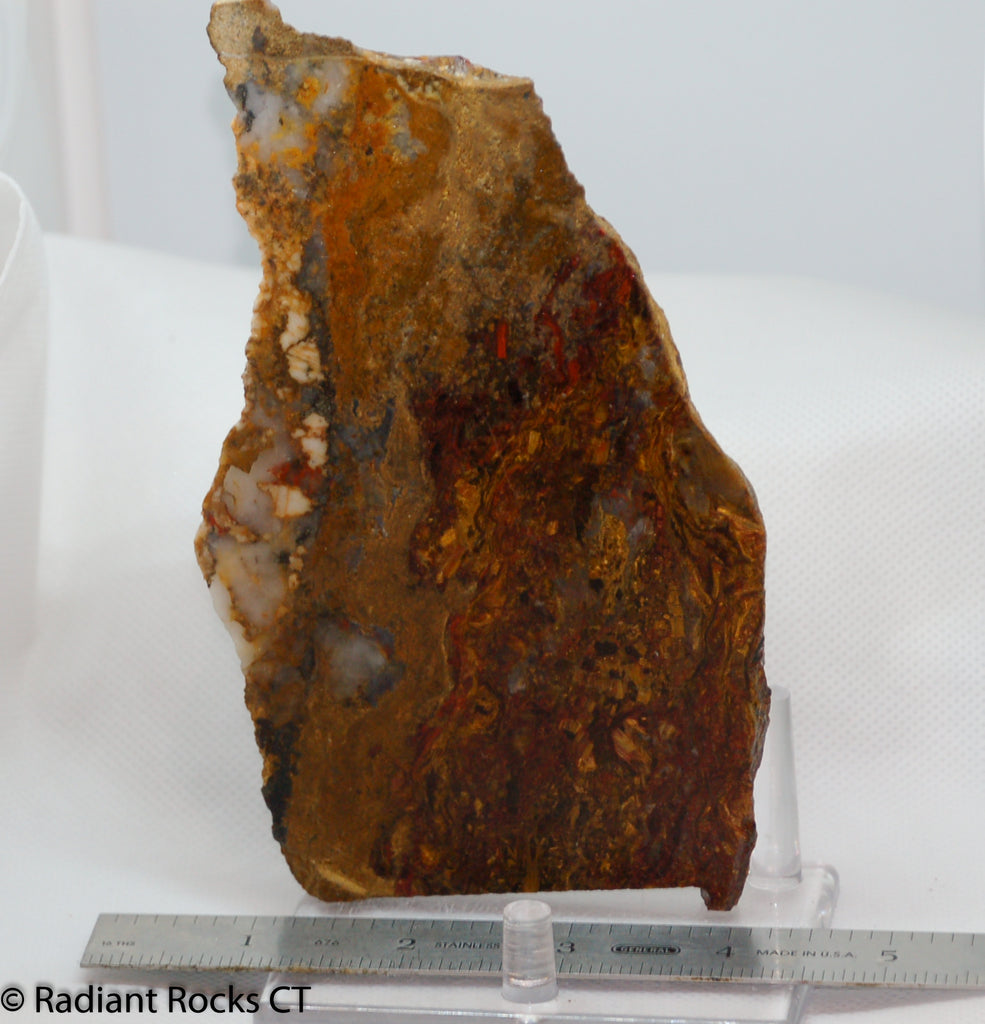 Chinese Pietersite Red Gold Quartz lapidary slab 7.0 oz (200 grams ...