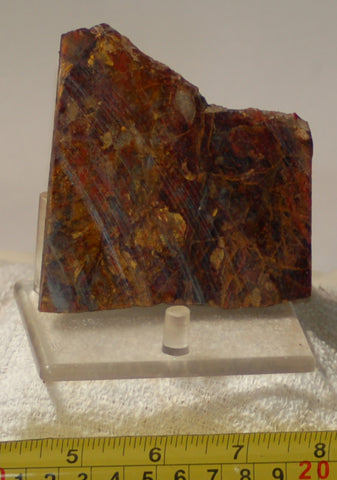 Chinese Pietersite Red Gold 3.0 oz lapidary slab (85 grams) - radiantrocksct