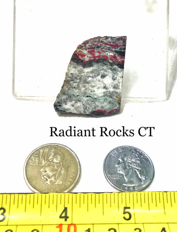California Cinnabar lapidary face cut slab 0.8 oz (25 grams) - radiantrocksct