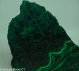 Chatoyant Congo Malachite slab - Radiant Rocks CT