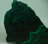 Chatoyant Congo Malachite slab - Radiant Rocks CT