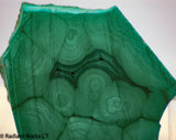 Congo Malachite lapidary heel slab 9.8 oz (285 grams)