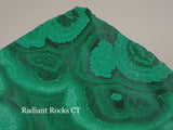 Congo Malachite lapidary heel slab 9.8 oz (275 grams) - radiantrocksct