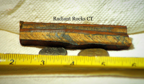 Gold Tiger's Eye lapidary cabochon slab 1.33 oz (38 grams) - radiantrocksct