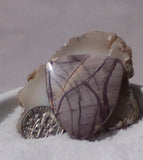 Purple Grey Imperial Jasper Freeform Cabochon 54 carats great patterns and color - radiantrocksct
