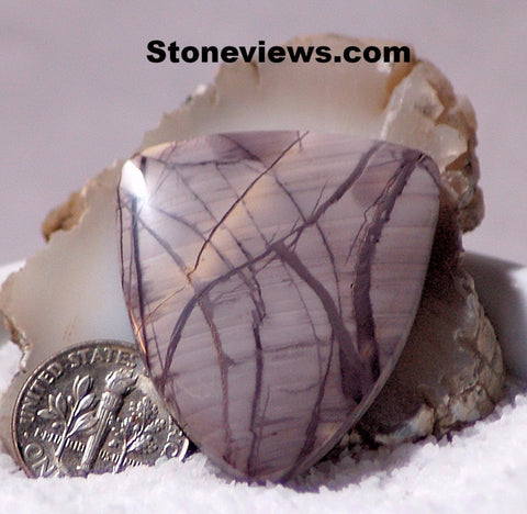 Purple Grey Imperial Jasper Freeform Cabochon 54 carats great patterns and color - radiantrocksct