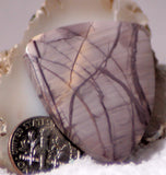 Purple Grey Imperial Jasper Freeform Cabochon 54 carats great patterns and color - radiantrocksct