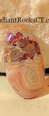 Red Crazy Lace Agate Cabochon 11 carats - radiantrocksct
