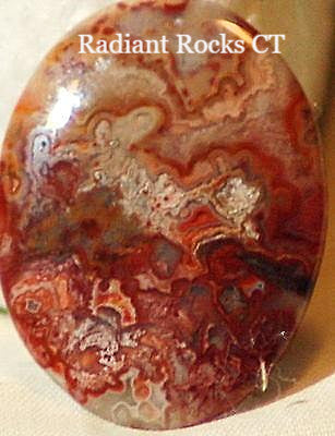 Red Crazy Lace Agate Cabochon 40 carats - radiantrocksct