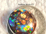 Koroit Boulder Opal double sided Cabochon bright fire 10 carats - radiantrocksct