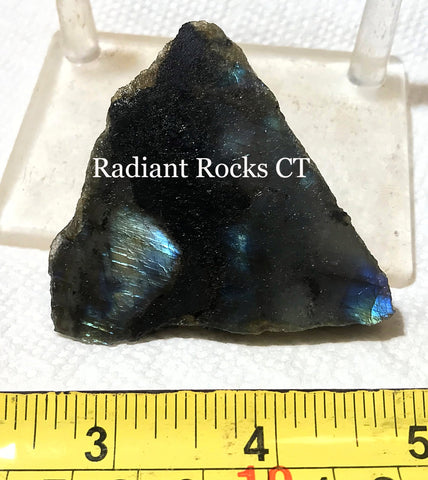 Labradorite lapidary heel slab 1.8 oz (50 grams) - radiantrocksct