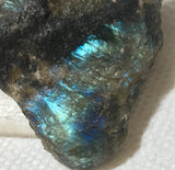 Labradorite lapidary heel slab 1.8 oz (50 grams) - radiantrocksct
