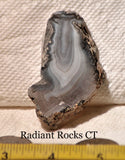 Las Choyas Coconut Geode Chalcedony slab 1.2 oz (35 gram) - radiantrocksct