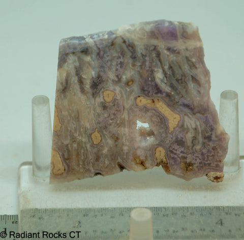 Lavender Purple Tube Agate Lapidary Slab - Radiant Rocks CT