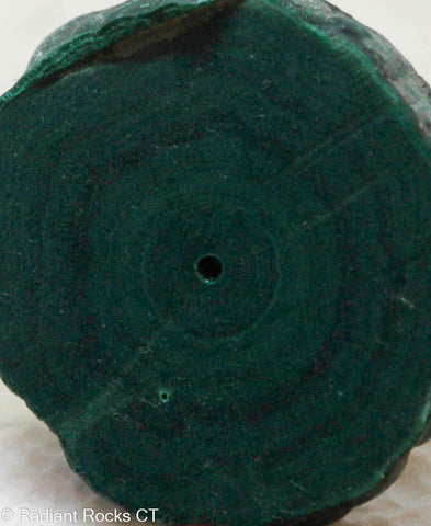 Congo Malachite Stalagmite round slab - Radiant Rocks CT
