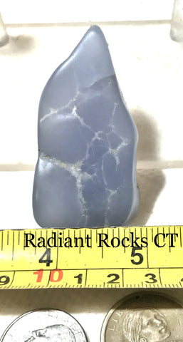 Malawi Blue Chalcedony lapidary tumbled rough 1.6 oz (40 grams) - radiantrocksct