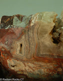 Red Crazy Lace agate Lapidary faced rough  - Radiant Rocks CT