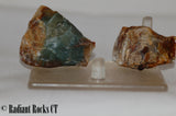 Morrisonite Picture Porcelain Jasper Cabochon faced rough pair 2.4 oz (70 grams) - radiantrocksct