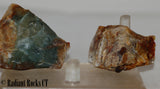 Morrisonite Picture Porcelain Jasper Cabochon faced rough pair 2.4 oz (70 grams) - radiantrocksct