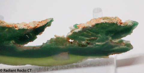 Zimbabwe Mtorolite chrome green gemmy chalcedony slab  1.8 oz (50 grams) .  RadiantRocksCTT
