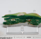 Zimbabwe Mtorolite chrome green gemmy chalcedony slab  1.6 oz (50 grams) .  RadiantRocksCT