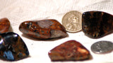 Namibian Red/Blue/Gold Pietersite polished tumble - 7 pieces 5.3 ounces - radiantrocksct