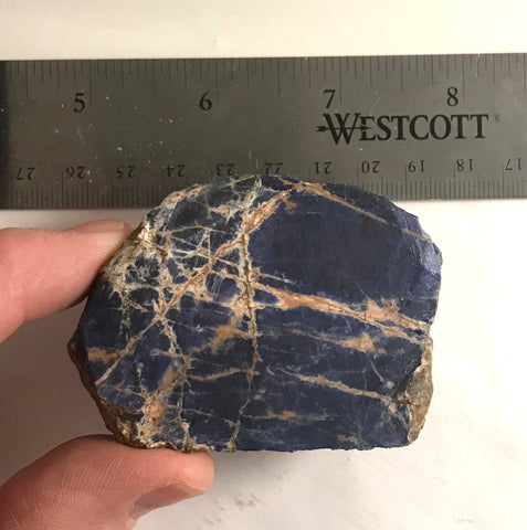 Namibian Sodalite lapidary faced rough 3.8 oz  (105 grams) - radiantrocksct